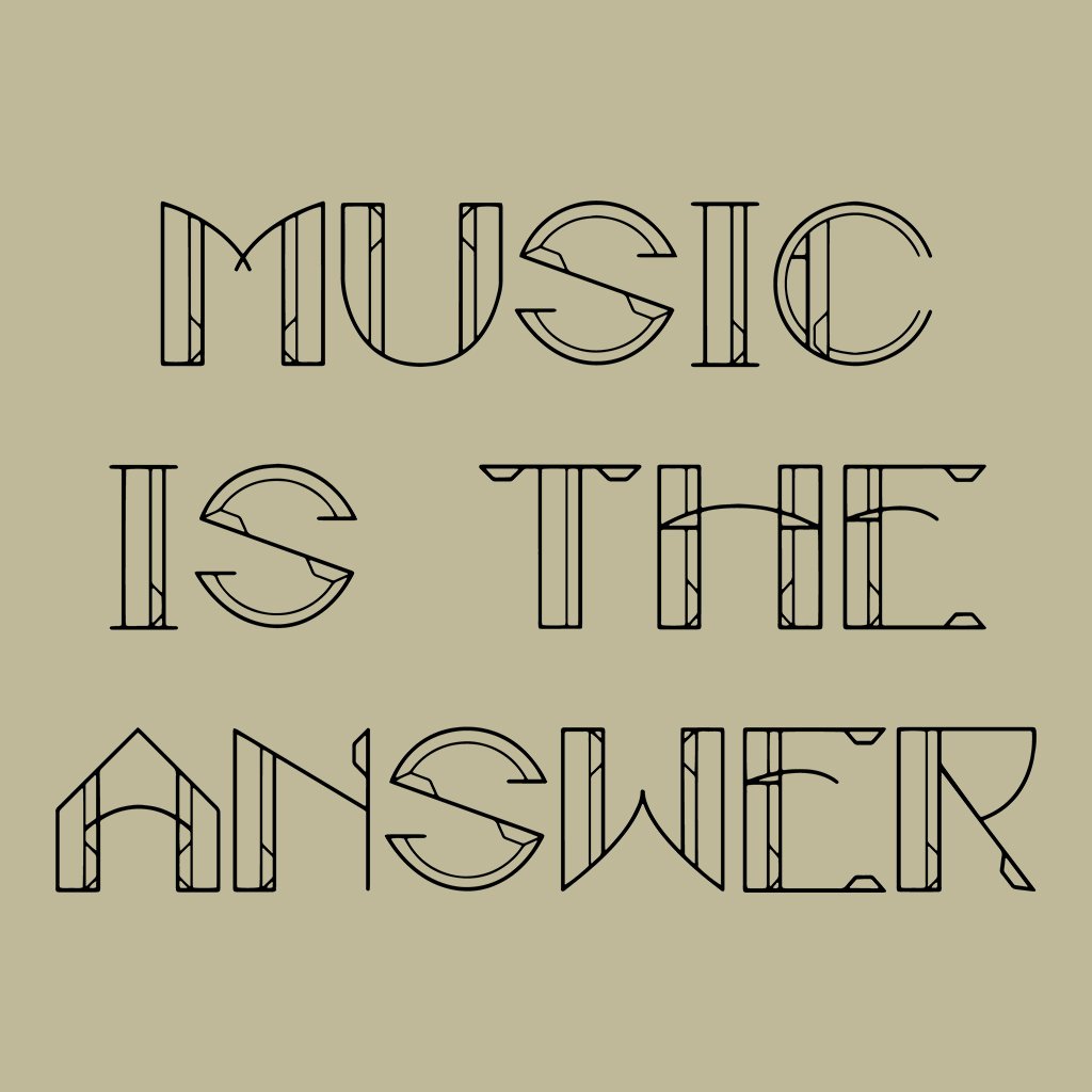Music Is The Answer Black Text Unisex Cruiser Iconic Hoodie-Danny Tenaglia-Essential Republik