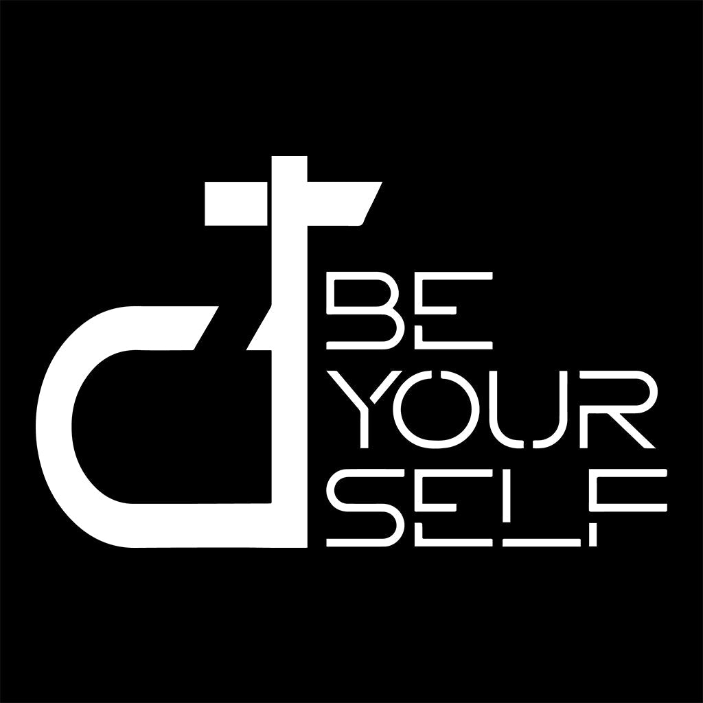 DT Be Yourself White Logo Women's Iconic Fitted T-Shirt-Danny Tenaglia-Essential Republik