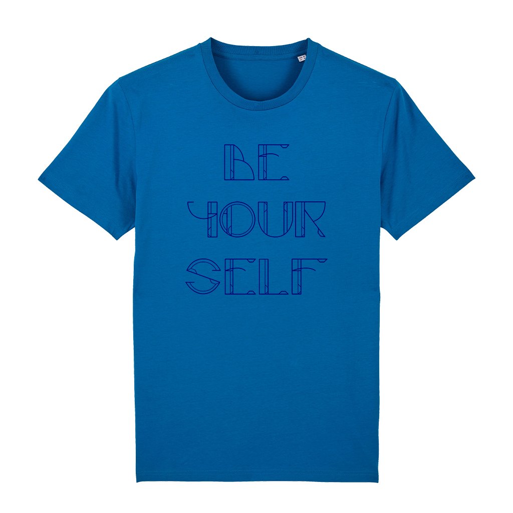 Be Yourself Blue Text Men's Organic T-Shirt-Danny Tenaglia-Essential Republik