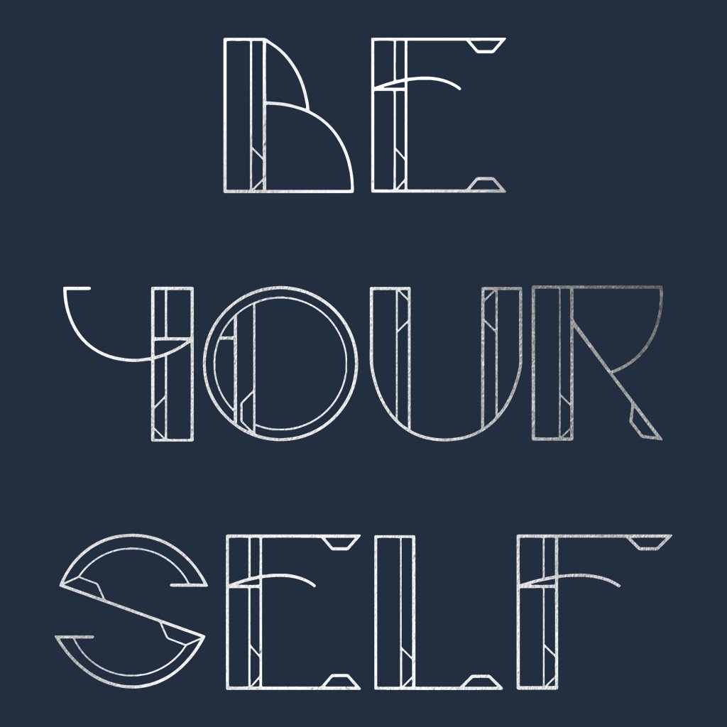 Be Yourself Metallic Silver Text Unisex Cruiser Iconic Hoodie-Danny Tenaglia-Essential Republik
