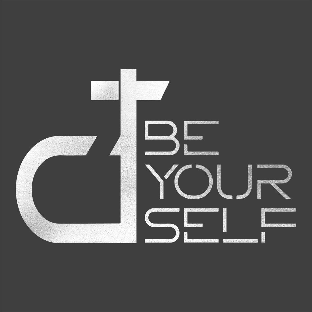 DT Be Yourself Metallic Silver Logo Women's Casual T-Shirt-Danny Tenaglia-Essential Republik