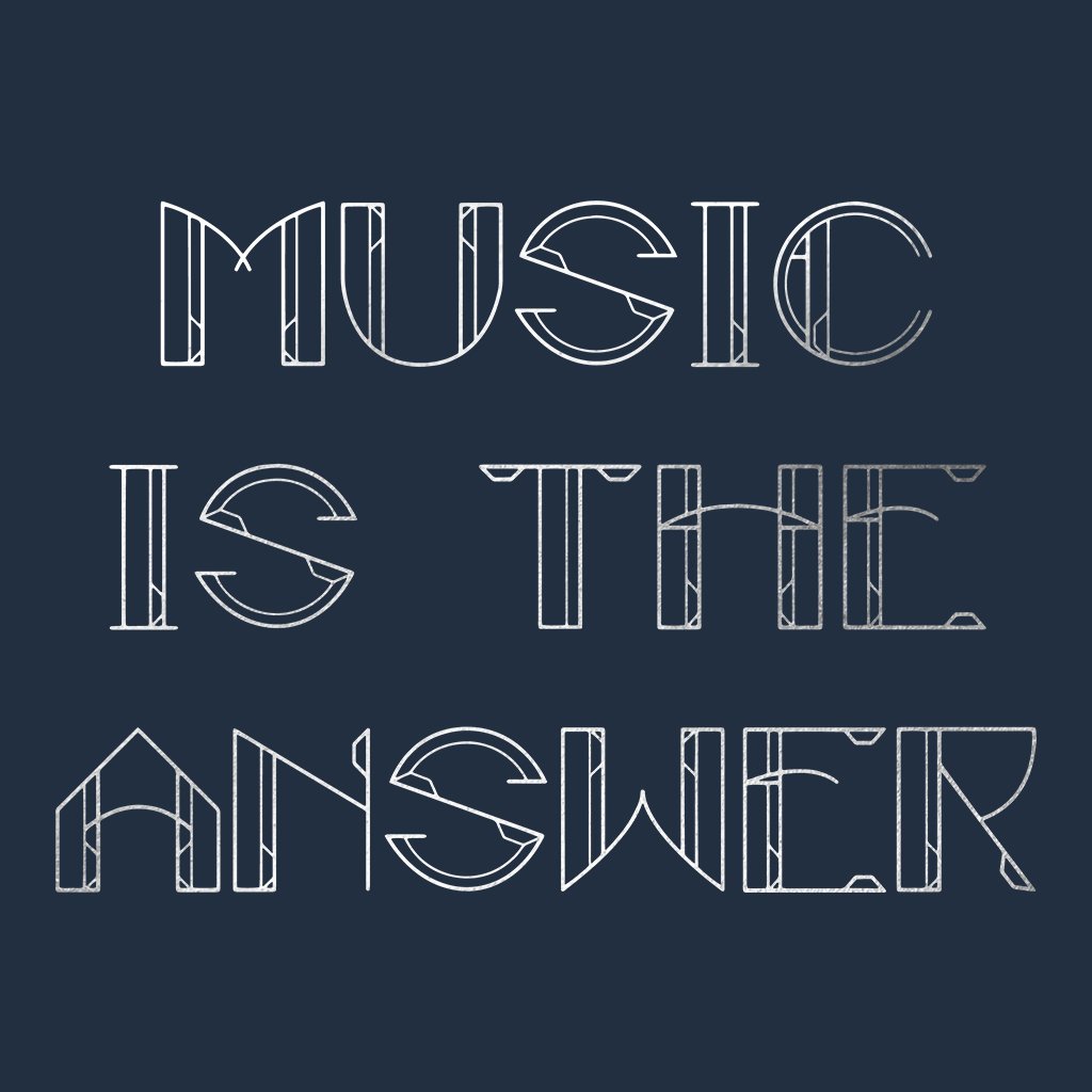 Music Is The Answer Metallic Silver Text Unisex Cruiser Iconic Hoodie-Danny Tenaglia-Essential Republik