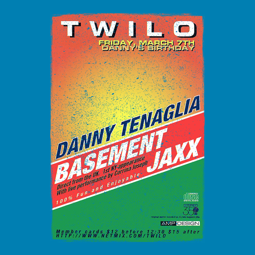 Danny Tenaglia At Twilo Distressed Women's Iconic Fitted T-Shirt-Danny Tenaglia-Essential Republik