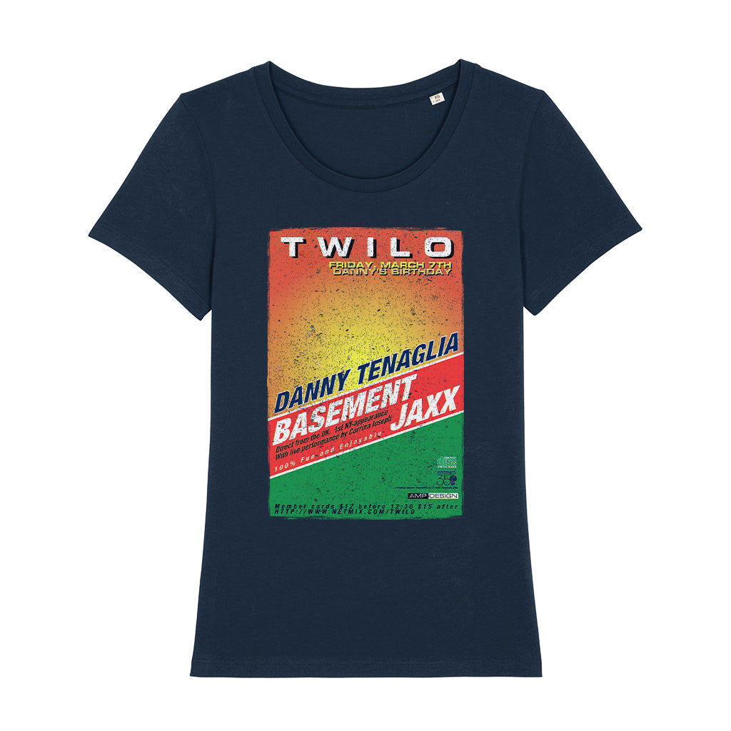 Danny Tenaglia At Twilo Distressed Women's Iconic Fitted T-Shirt-Danny Tenaglia-Essential Republik