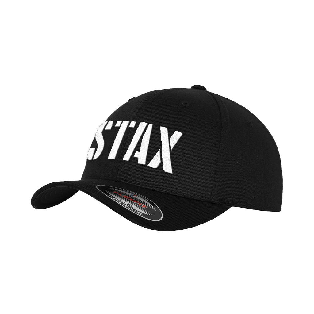 STAX White Embroidered Logo Fitted Cap-Danny Tenaglia-Essential Republik