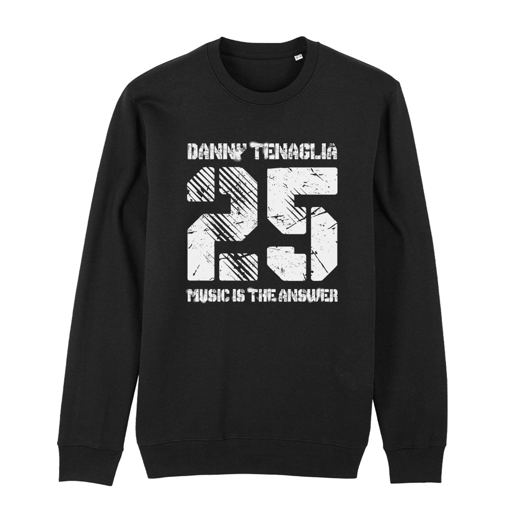 Danny Tenaglia 25 Music Is The Answer White Logo Unisex Iconic Sweatshirt-Danny Tenaglia-Essential Republik