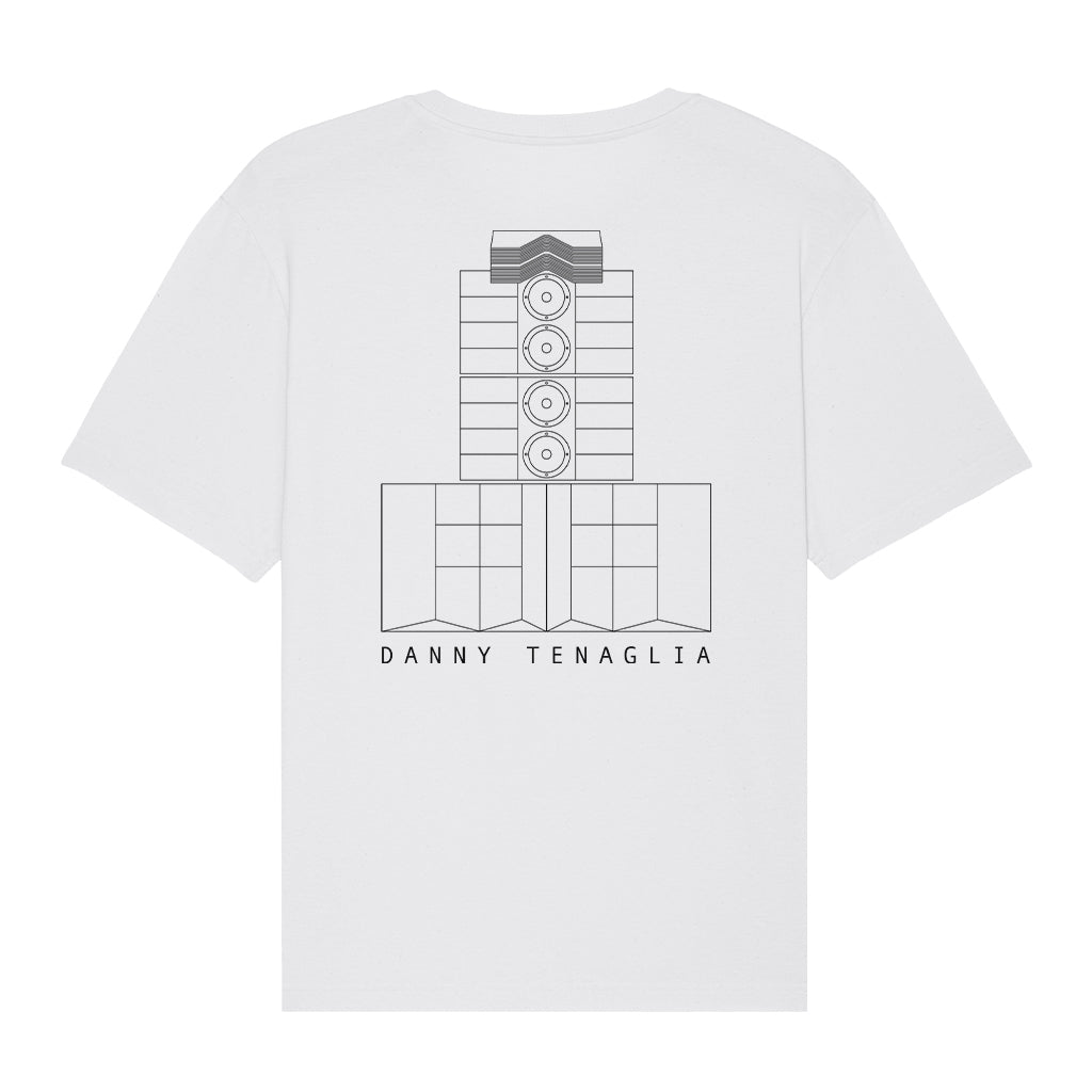 STAX Black Stencil Logo Unisex Relaxed T-Shirt-Danny Tenaglia-Essential Republik
