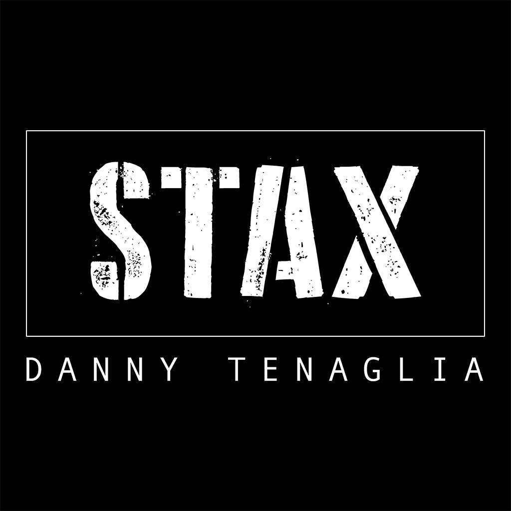 STAX By Danny Tenaglia White Stencil Logo Men's Organic T-Shirt-Danny Tenaglia-Essential Republik