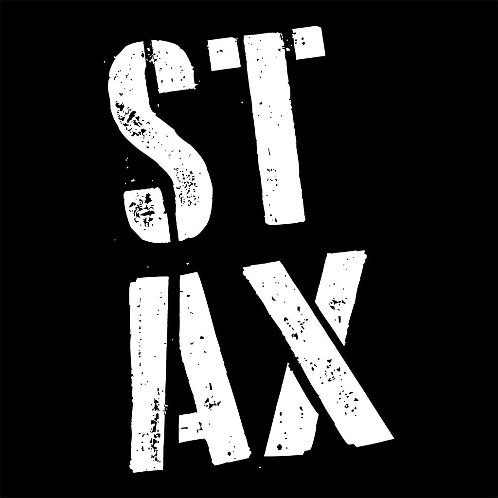 STAX Stacked White Logo Pocket Print Unisex Relaxed T-Shirt-Danny Tenaglia-Essential Republik