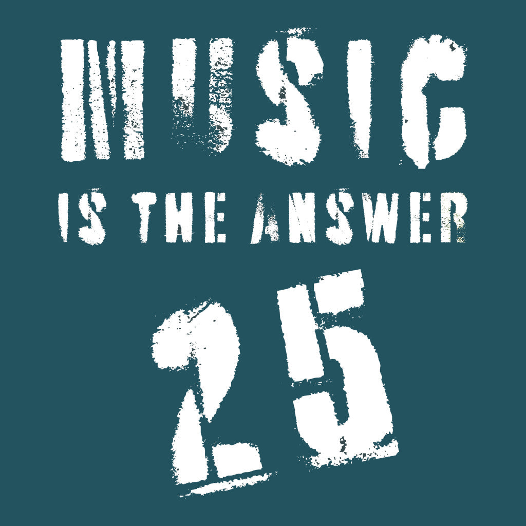 Music Is The Answer 25 White Logo Women's Iconic Fitted T-Shirt-Danny Tenaglia-Essential Republik