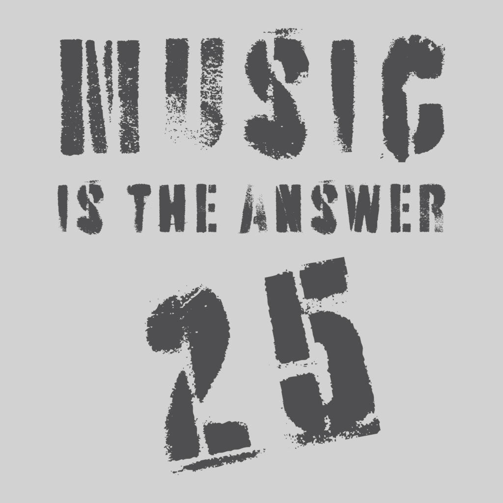 Music Is The Answer 25 Dark Grey Logo Men's Heavy Oversized T-Shirt-Danny Tenaglia-Essential Republik