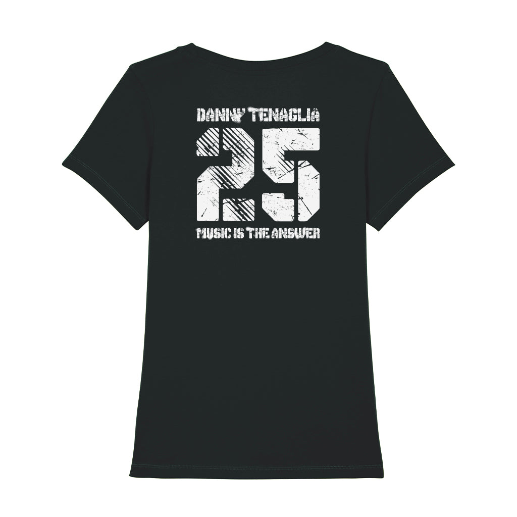 MITA 25 White Logo Women's Iconic Fitted T-Shirt-Danny Tenaglia-Essential Republik