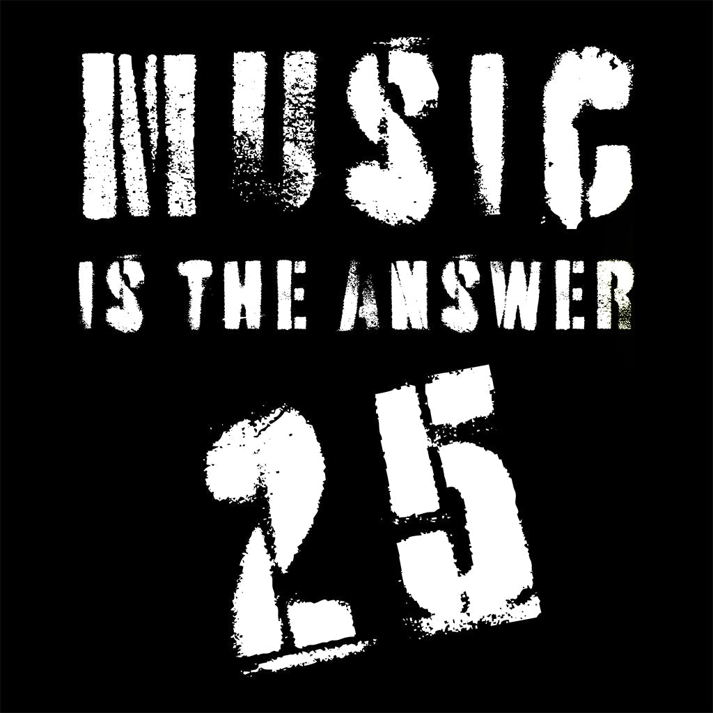 Music Is The Answer 25 White Logo Pocket Print Unisex Relaxed T-Shirt-Danny Tenaglia-Essential Republik