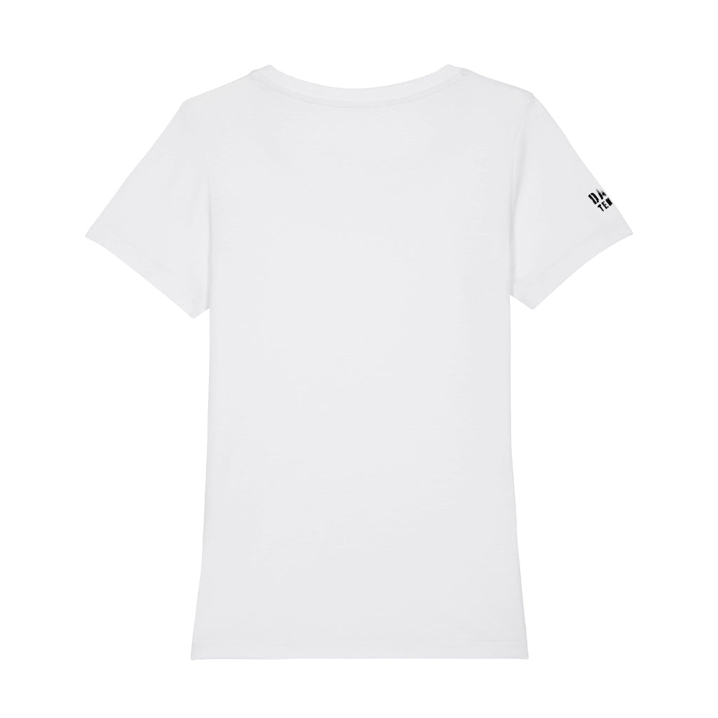 Music Is The Answer 25 Black Logo Pocket Print Women's Iconic Fitted T-Shirt-Danny Tenaglia-Essential Republik