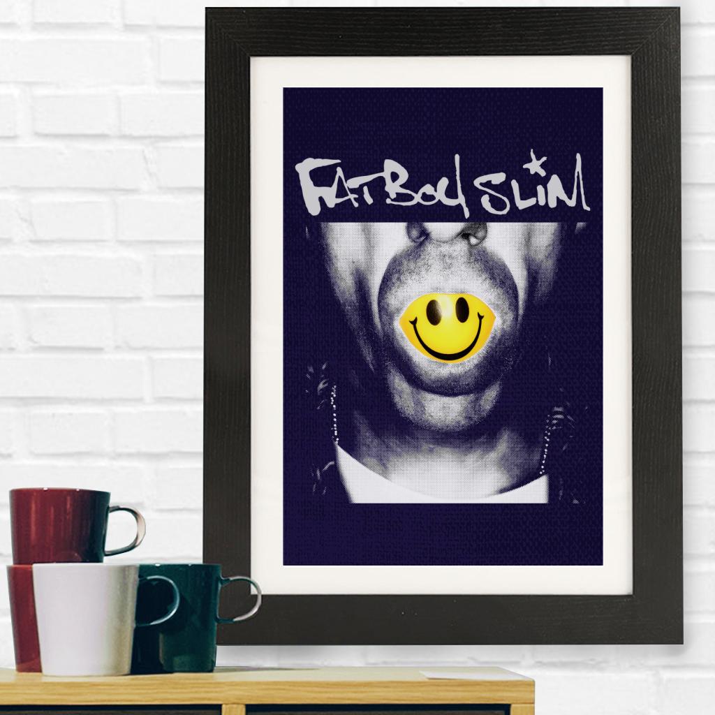 Fatboy Slim Smiley Mouth Framed Print-Fatboy Slim-Essential Republik