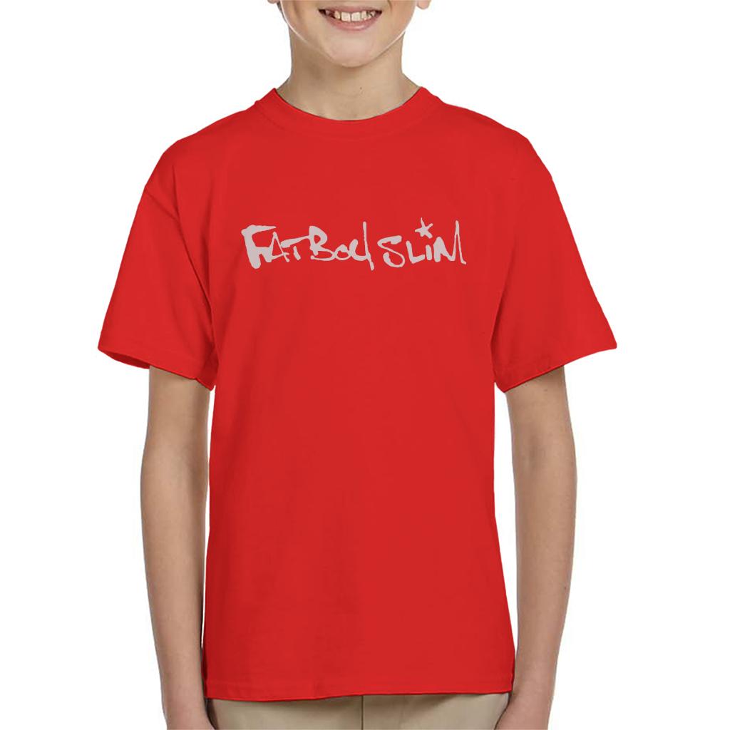 Fatboy Slim Classic Text Logo Kid's T-Shirt-Fatboy Slim-Essential Republik