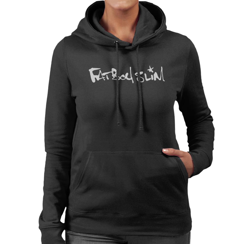 Fatboy Slim Classic Text Logo Women's Hooded Sweatshirt-Fatboy Slim-Essential Republik