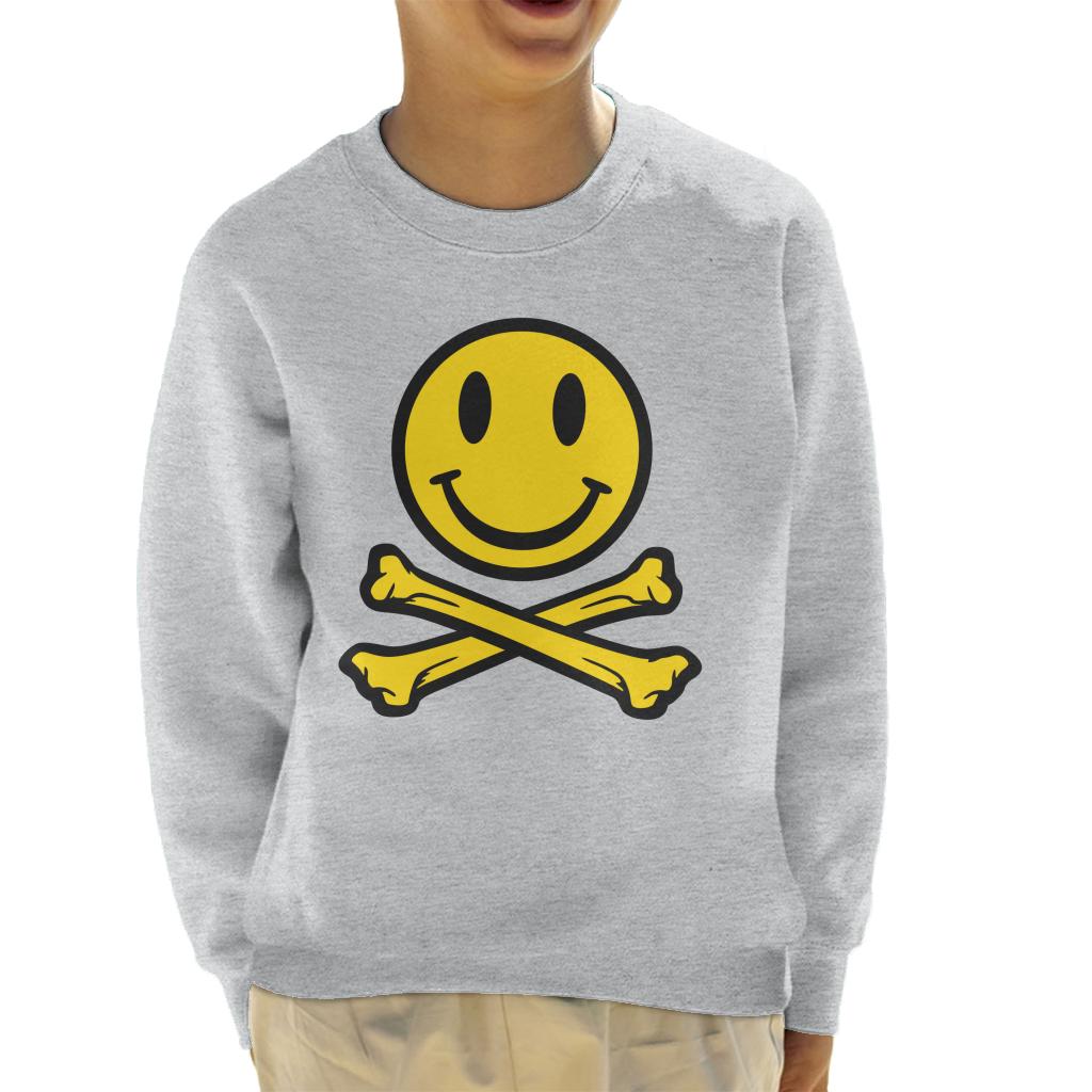 Fatboy Slim Smiley And Crossbones Kid's Sweatshirt-Fatboy Slim-Essential Republik