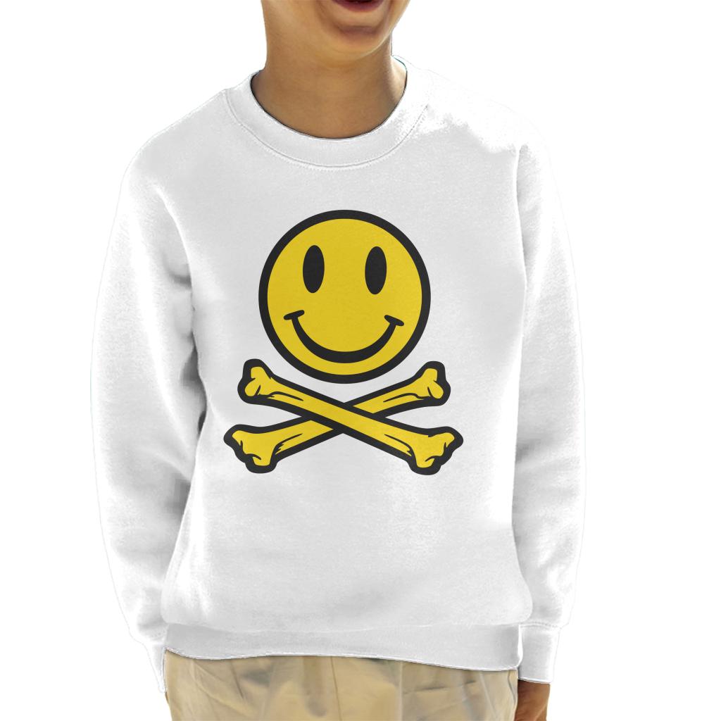 Fatboy Slim Smiley And Crossbones Kid's Sweatshirt-Fatboy Slim-Essential Republik