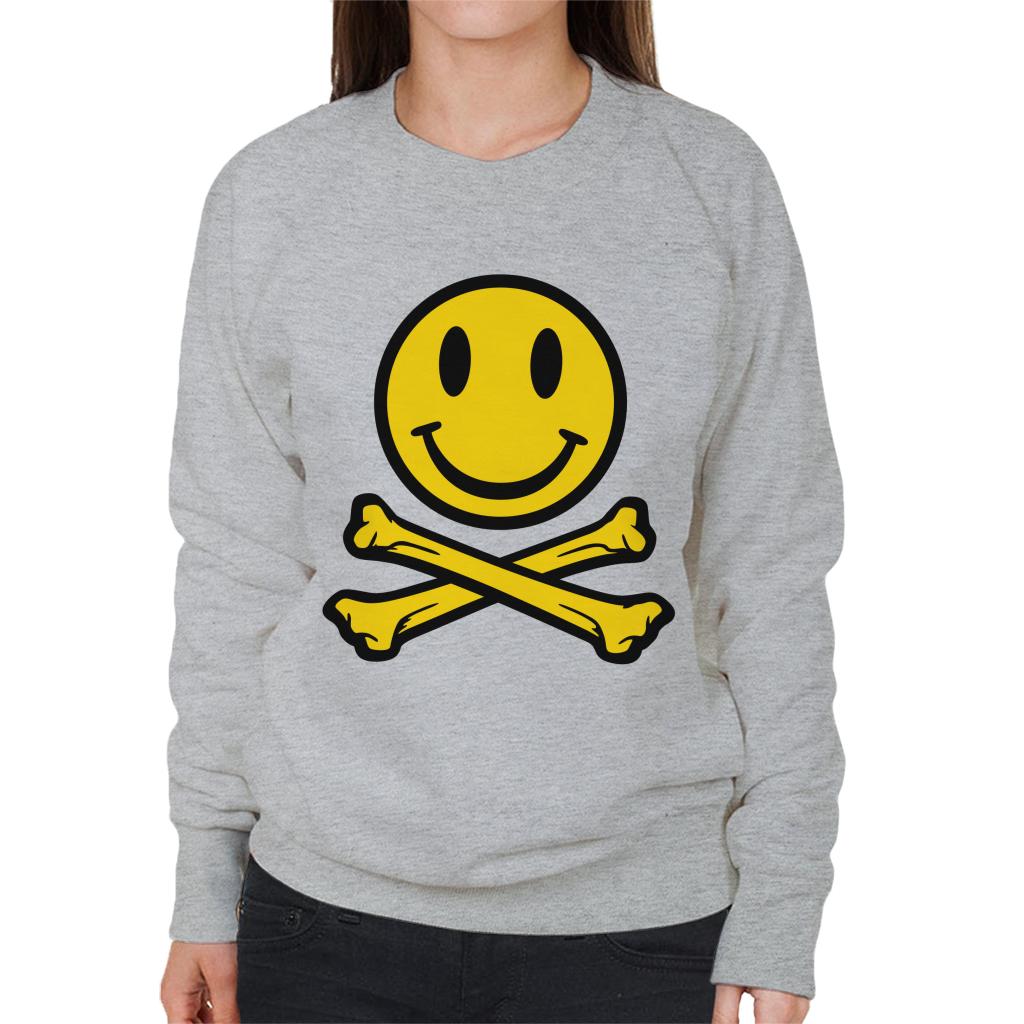 Fatboy Slim Smiley And Crossbones Women's Sweatshirt-Fatboy Slim-Essential Republik