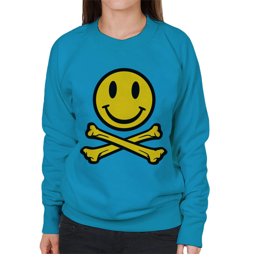 Fatboy Slim Smiley And Crossbones Women's Sweatshirt-Fatboy Slim-Essential Republik