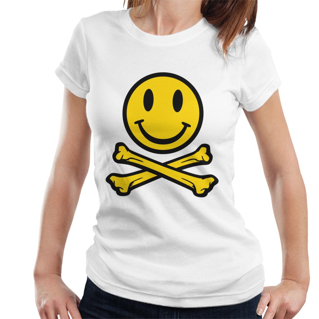 Fatboy Slim Smiley And Crossbones Women's T-Shirt-Fatboy Slim-Essential Republik