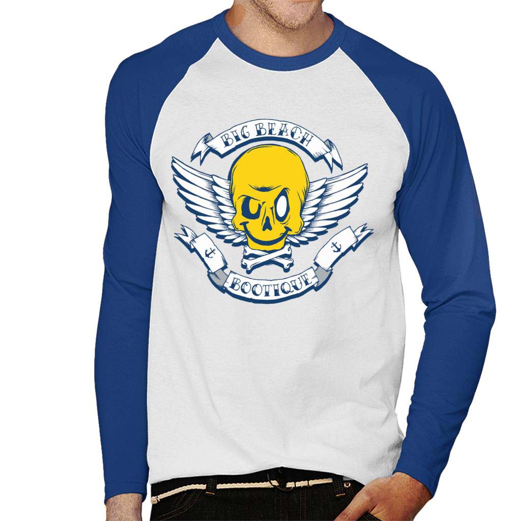 Fatboy Slim Big Beach Bootique Smiley Wings Men's Baseball Long Sleeved T-Shirt-Fatboy Slim-Essential Republik