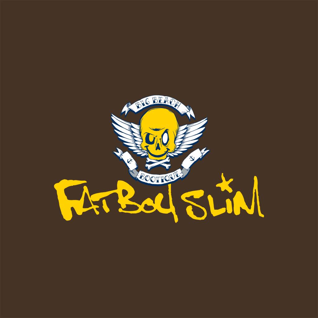 Fatboy Slim Smiley Wings Text Logo Coaster-Fatboy Slim-Essential Republik