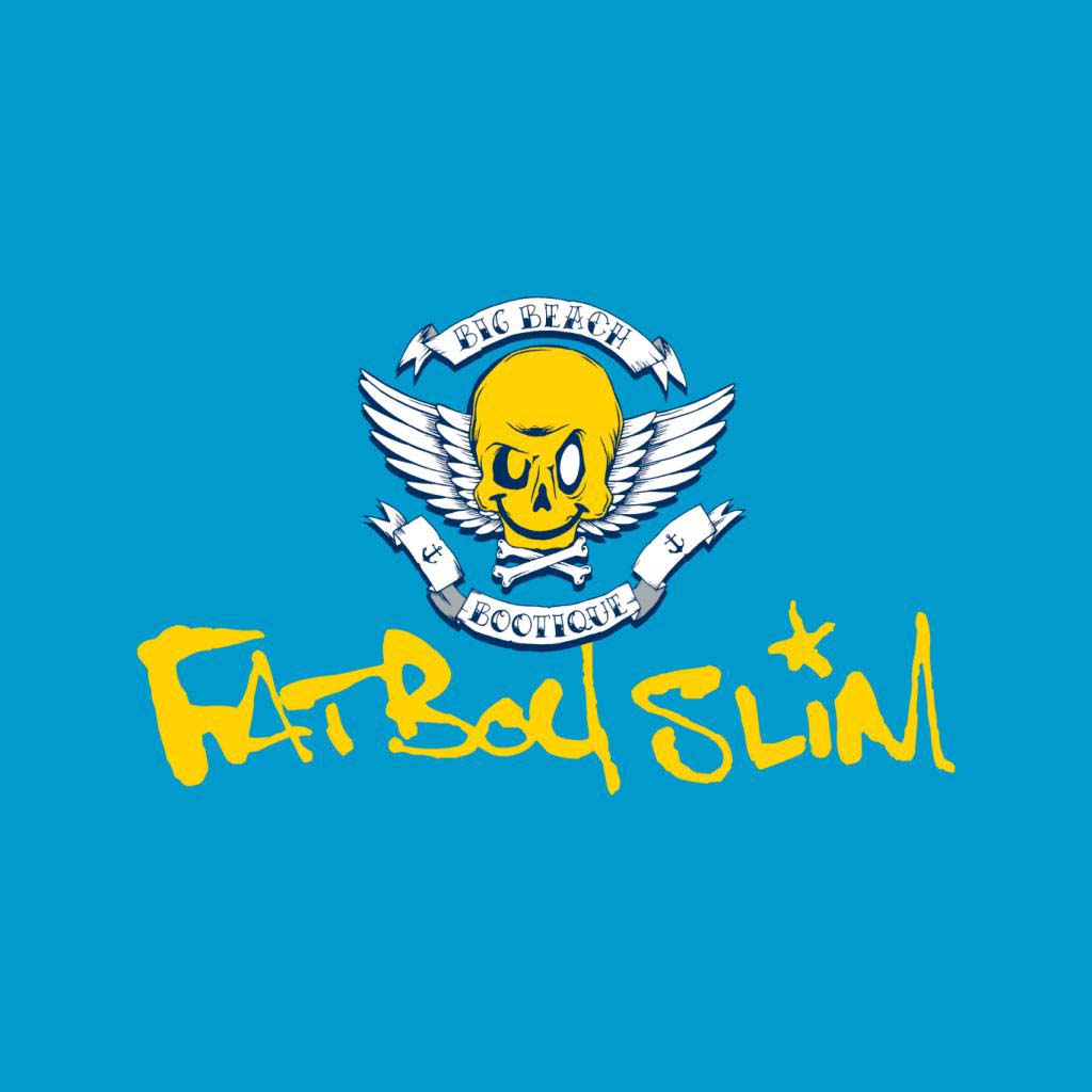 Fatboy Slim Smiley Wings Text Logo Women's T-Shirt-Fatboy Slim-Essential Republik