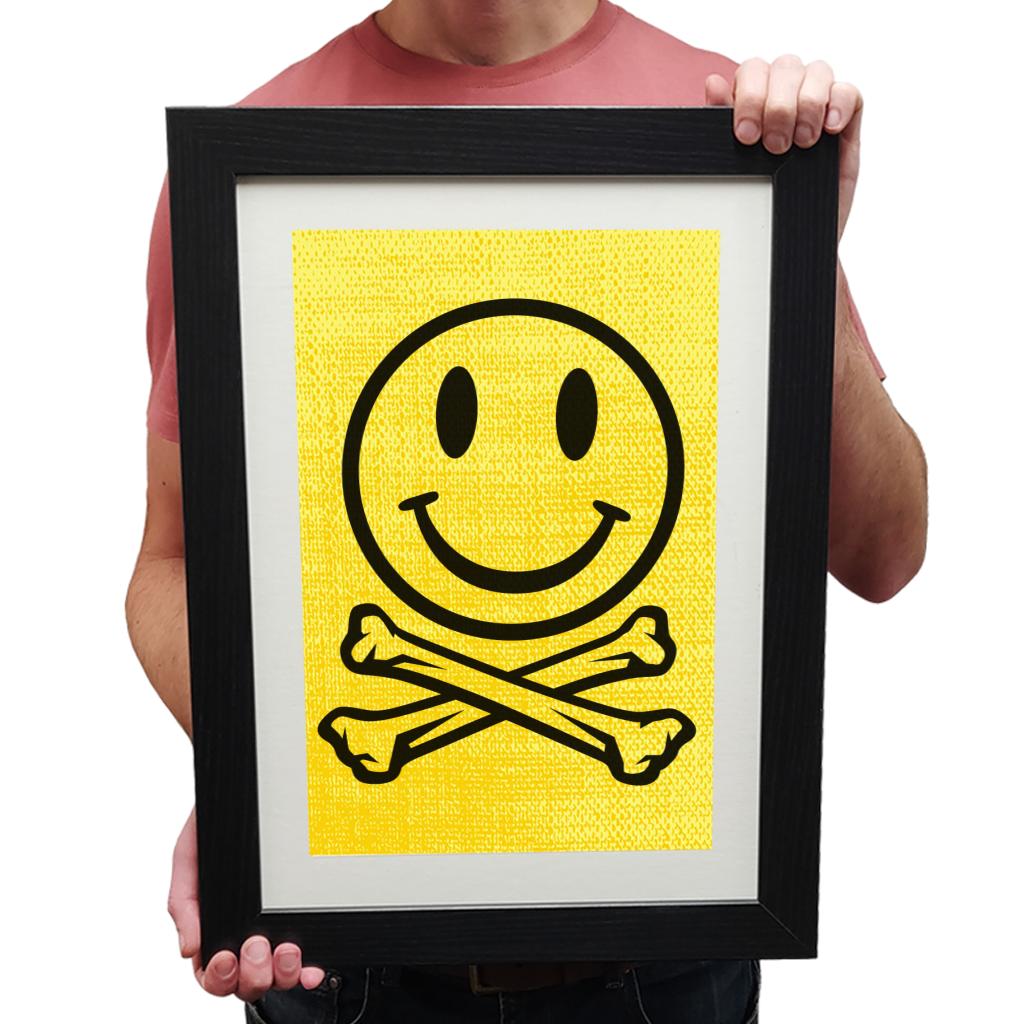 Fatboy Slim Clear Smiley Face And Crossbones Framed Print-Fatboy Slim-Essential Republik