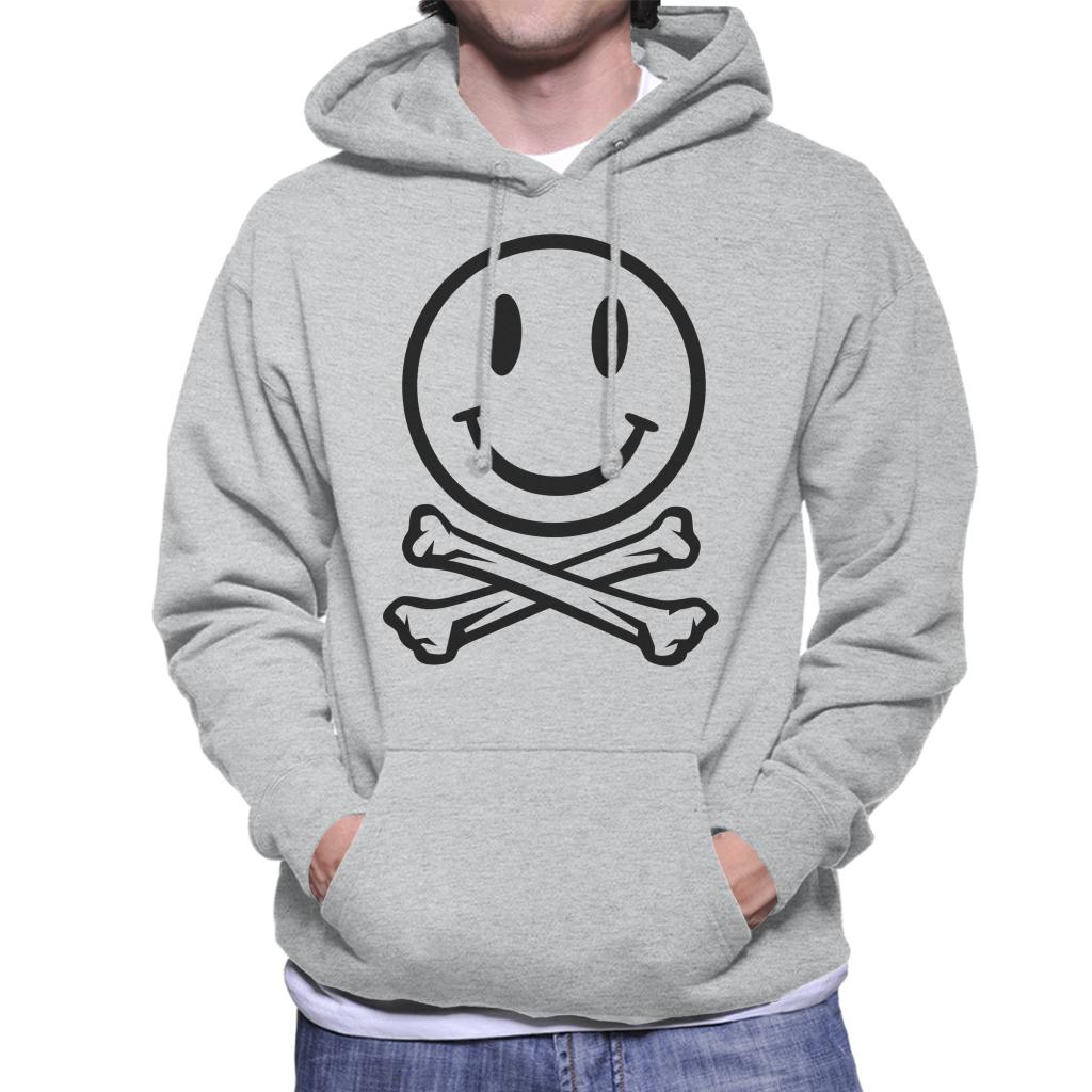 Fatboy Slim Clear Smiley Face And Crossbones Men's Hooded Sweatshirt-Fatboy Slim-Essential Republik