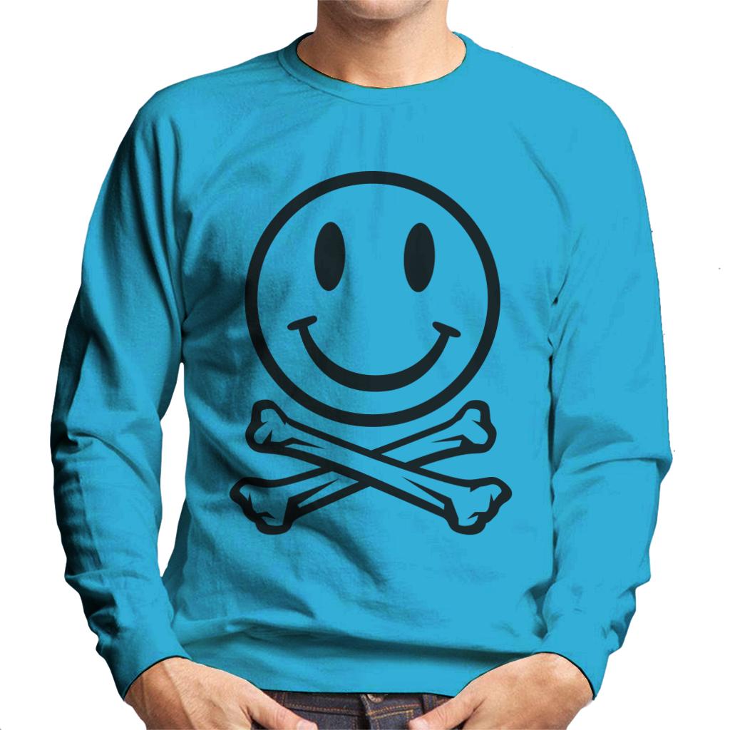Fatboy Slim Clear Smiley Face And Crossbones Men's Sweatshirt-Fatboy Slim-Essential Republik