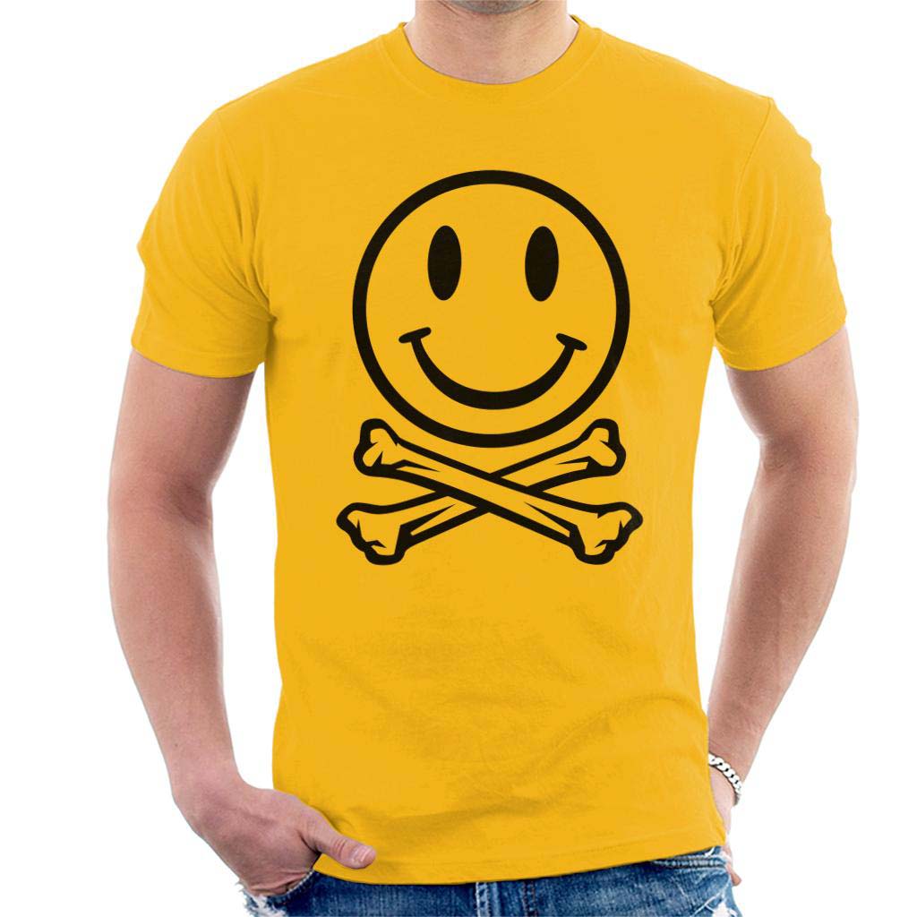 Fatboy Slim Clear Smiley Face And Crossbones Men's T-Shirt-Fatboy Slim-Essential Republik