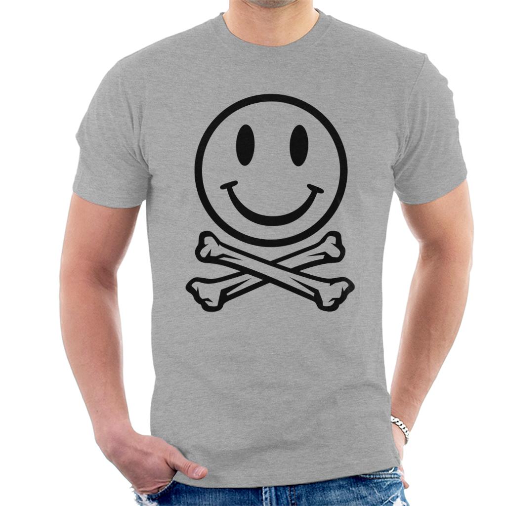 Fatboy Slim Clear Smiley Face And Crossbones Men's T-Shirt-Fatboy Slim-Essential Republik