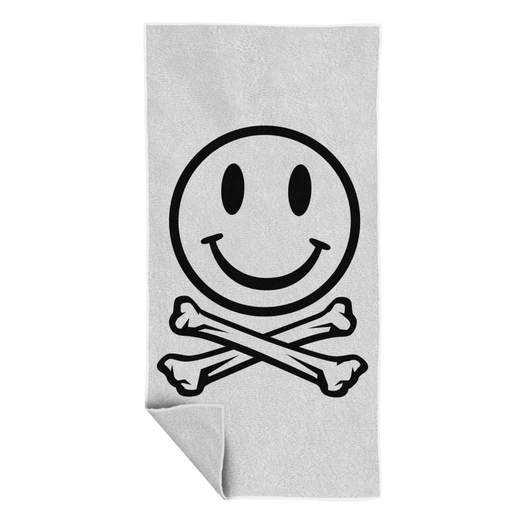 Fatboy Slim Clear Smiley Face And Crossbones Beach Towel-Fatboy Slim-Essential Republik