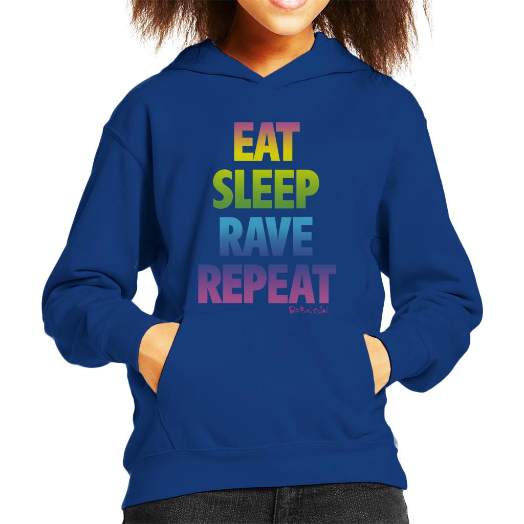 Fatboy Slim Eat Sleep Rave Repeat Kid's Hooded Sweatshirt-Fatboy Slim-Essential Republik