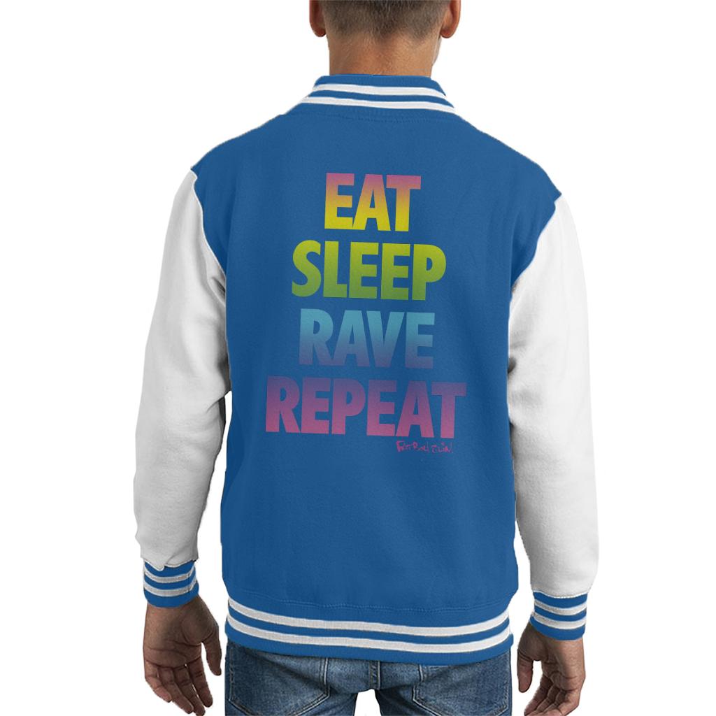 Fatboy Slim Eat Sleep Rave Repeat Kid's Varsity Jacket-Fatboy Slim-Essential Republik