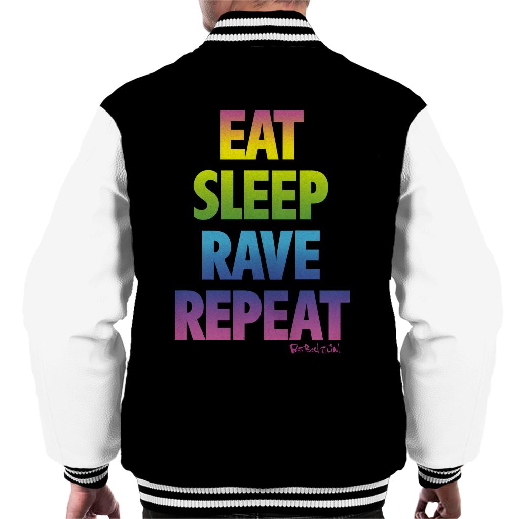 Fatboy Slim Eat Sleep Rave Repeat Men's Varsity Jacket-Fatboy Slim-Essential Republik