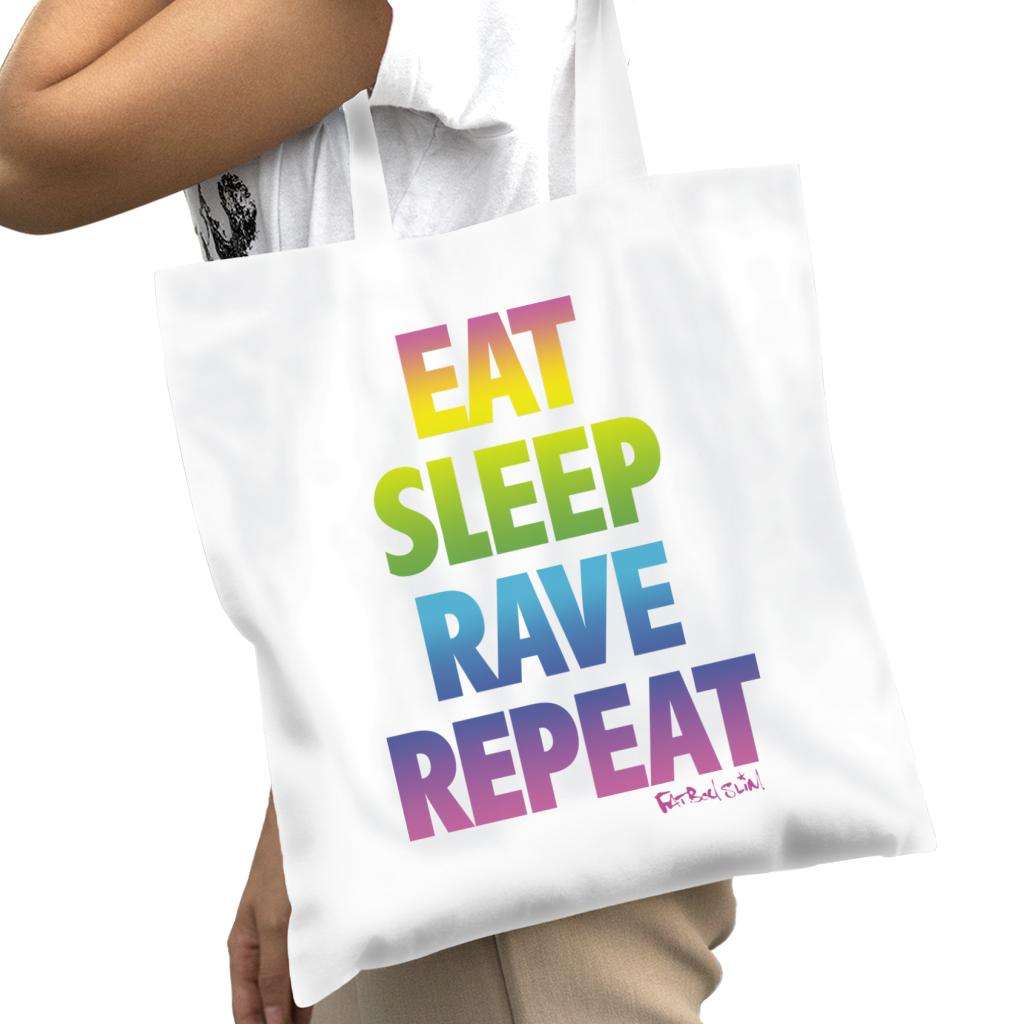 Fatboy Slim Eat Sleep Rave Repeat Cotton Tote Bag-Fatboy Slim-Essential Republik