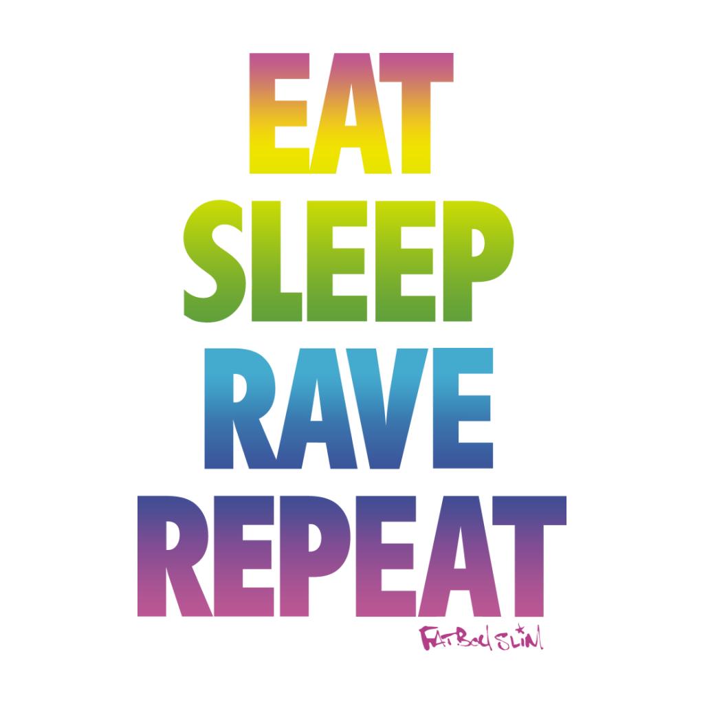 Fatboy Slim Eat Sleep Rave Repeat Framed Print-Fatboy Slim-Essential Republik