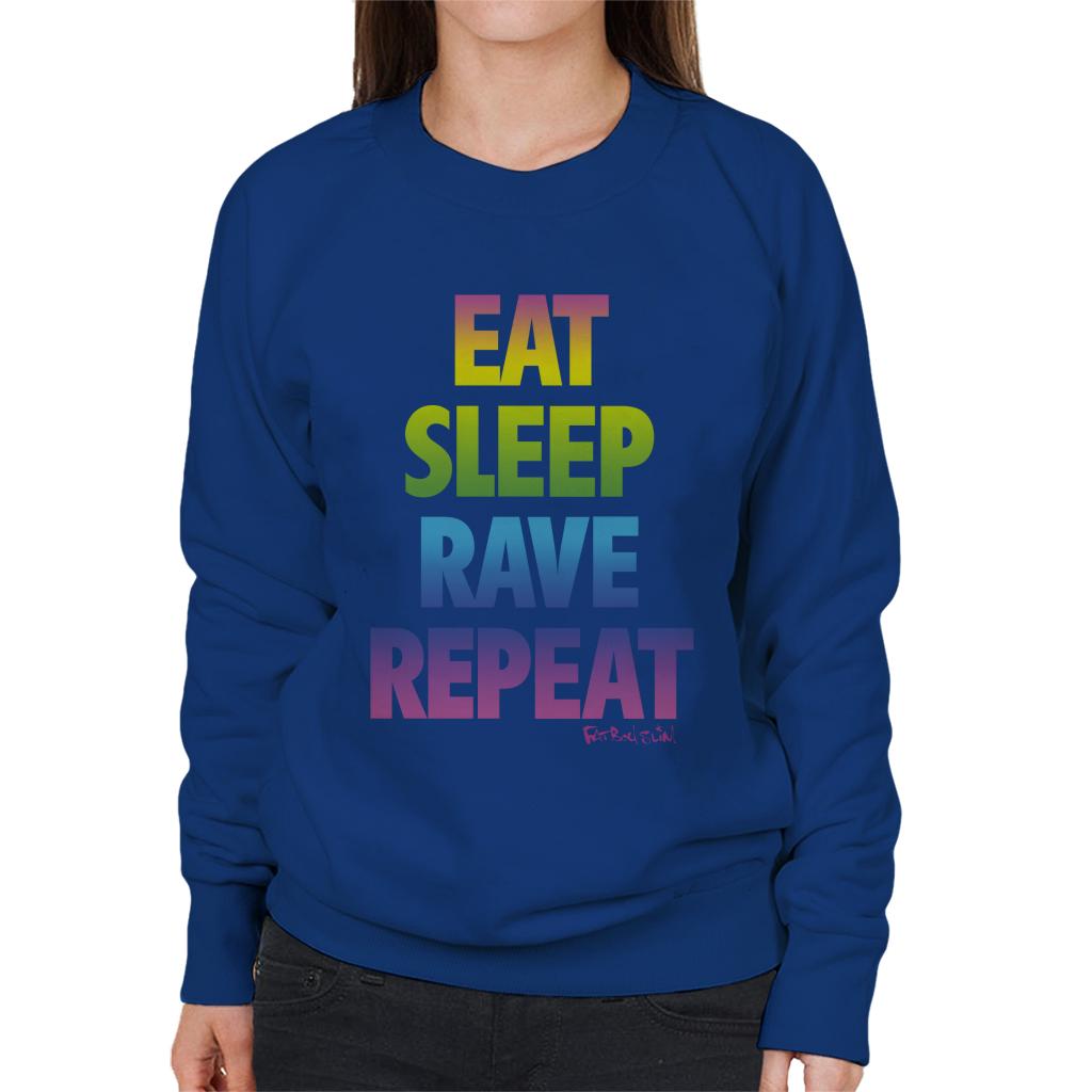 Fatboy Slim Eat Sleep Rave Repeat Women's Sweatshirt-Fatboy Slim-Essential Republik