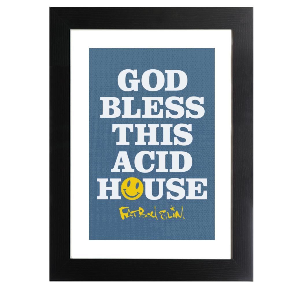 Fatboy Slim God Bless This Acid House Framed Print-Fatboy Slim-Essential Republik