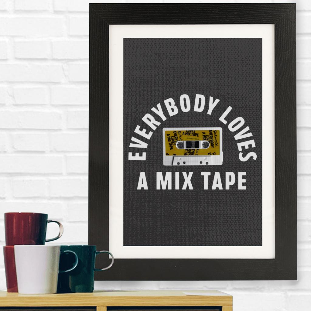Fatboy Slim Everybody Loves A Mix Tape Framed Print-Fatboy Slim-Essential Republik