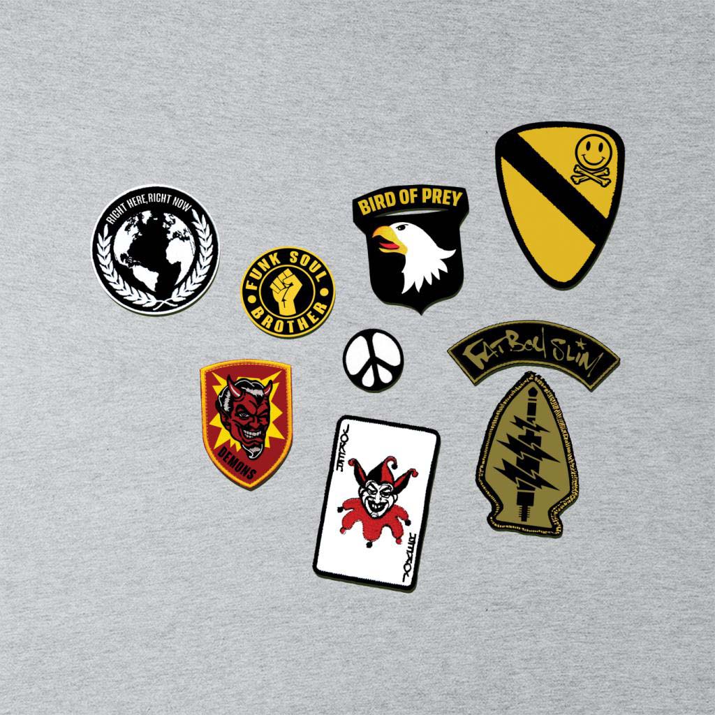 Fatboy Slim Track Badges Men's Hooded Sweatshirt-Fatboy Slim-Essential Republik