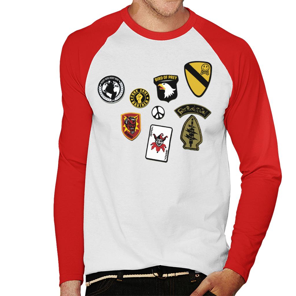 Fatboy Slim Track Badges Men's Baseball Long Sleeved T-Shirt-Fatboy Slim-Essential Republik