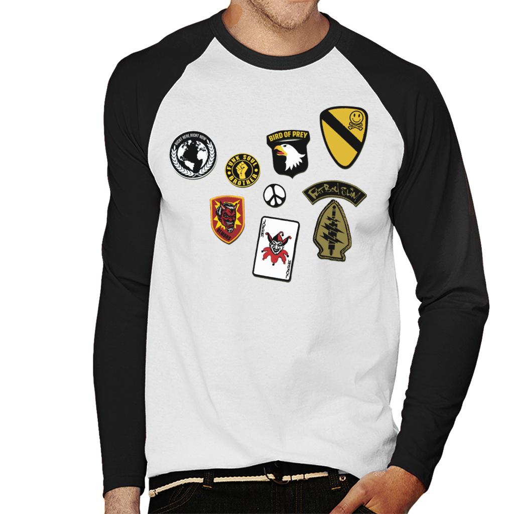 Fatboy Slim Track Badges Men's Baseball Long Sleeved T-Shirt-Fatboy Slim-Essential Republik