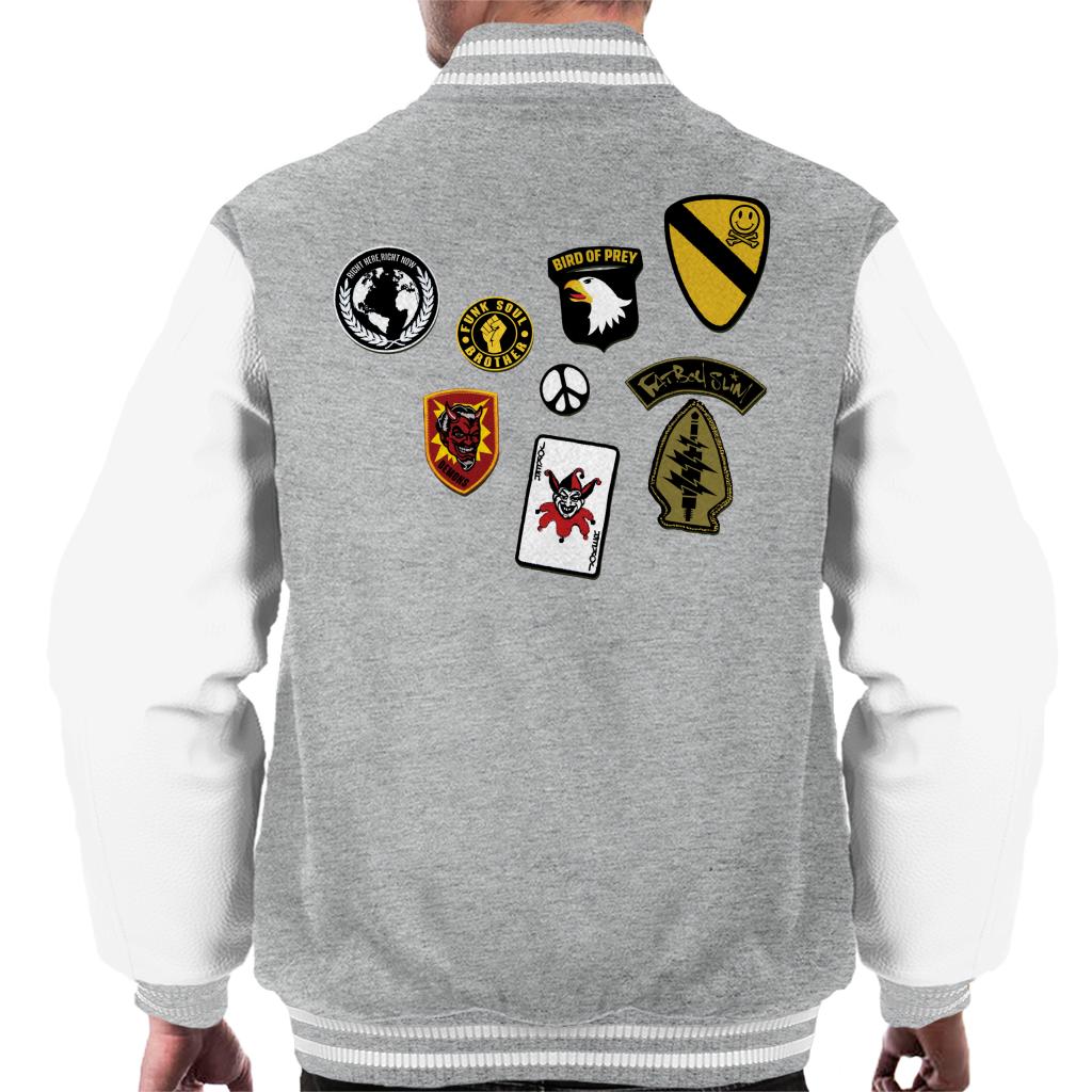Fatboy Slim Track Badges Men's Varsity Jacket-Fatboy Slim-Essential Republik