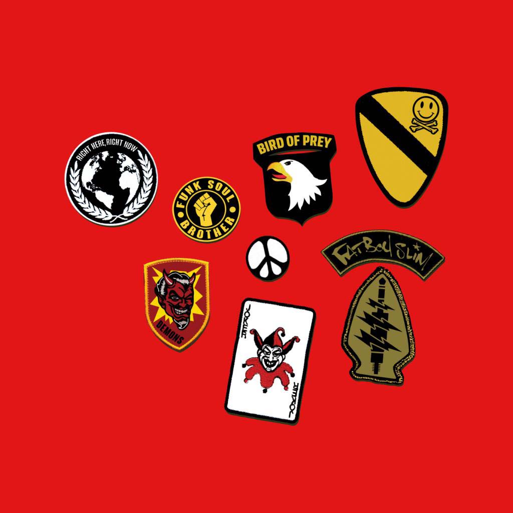 Fatboy Slim Track Badges Men's Varsity Jacket-Fatboy Slim-Essential Republik