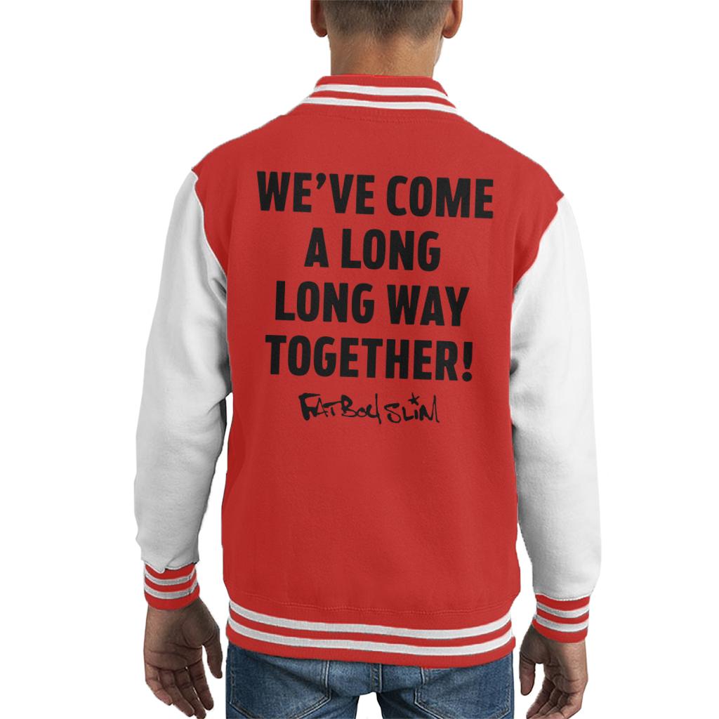 Fatboy Slim Long Way Quote Kid's Varsity Jacket-Fatboy Slim-Essential Republik