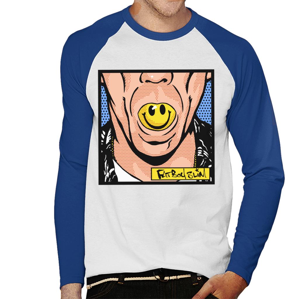 Fatboy Slim Smiley Mouth Pop Art Men's Baseball Long Sleeved T-Shirt-Fatboy Slim-Essential Republik
